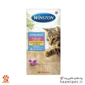خرید بستنی گربه وینستون در دو طعم گوشت مرغ و گوشت ماهی از پت شاپ حامی پت