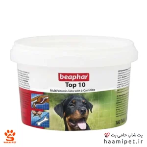 خرید قرص مولتی ویتامین سگ بیفار مدل TOP 10 از پت شاپ آنلاین حامی پت