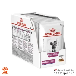 خرید پوچ رنال رویال کنین با طعم گوشت از پت شاپ حامی پت