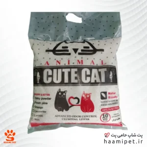خاک بستر گربه کیوت کت مدل گرانول کربن اکتیو وزن 10 کیلوگرم - پت شاپ حامی پت