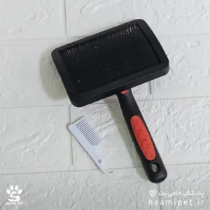 خرید برس سگ و گربه مدل دسته استخوانی سایز بزرگ از پت شاپ حامی پت