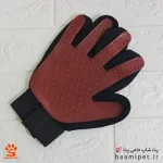 خرید دستکش ماساژ و مو جمع کن سگ و گربه از پت شاپ حامی پت