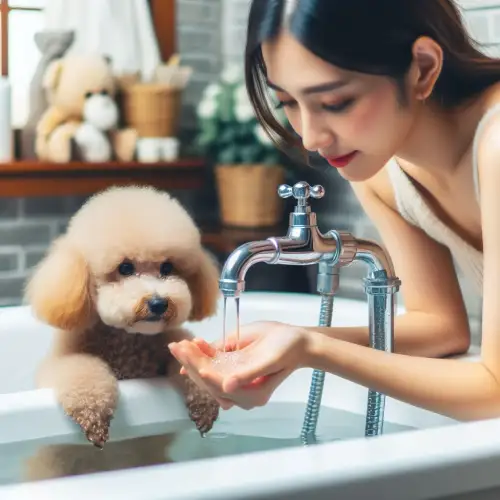 سنجش دمای آب حمام برای حمام کردن سگ در زمستان - پت شاپ حامی پت