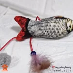 خرید چوب بازی گربه طرح ماهی از پت شاپ گربه حامی پت