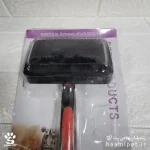 خرید برس سگ و گربه مدل دکمه تخلیه دار سایز بزرگ از پت شاپ آنلاین حامی پت