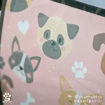 خرید مت زیرانداز ظرف آب و غذا مخصوص سگ و گربه طرح گربه و استخوان از پت شاپ حامی پت