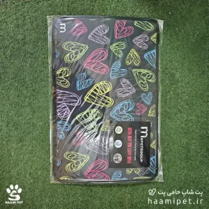 خرید مت زیرانداز ظرف آب و غذا سگ و گربه طرح قلب از پت شاپ آنلاین حامی پت