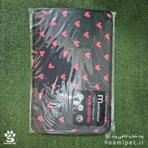 خرید مت زیرانداز ظرف آب و غذا طرح قلب سگ و گربه از پت شاپ حامی پت