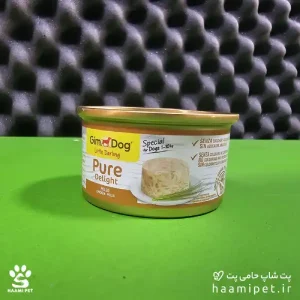 خرید کنسرو سگ جیم داگ با طعم مرغ وزن 100 گرم از پت شاپ حامی پت