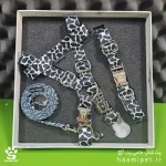 پک هدیه قلاده سگ طرح پاندا vip سایز M - پت شاپ حامی پت