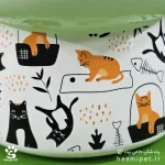 قیمت و خرید ظرف آب و غذا سگ و گربه سرامیکی پایه دار طرح love me - پت شاپ حامی پت