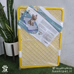 خرید سینی ادرار سگ مدل زنبوری سایز بزرگ برند دنیل رنگ زرد از پت شاپ آنلاین حامی پت