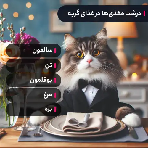 درشت مغذی‌ها در غذای گربه