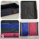 رنگبندی ظرف خاک مسافرتی گربه قار قار - ظرف خاک برزنتی گربه - پت شاپ گربه حامی پت