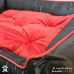 خرید جای خواب سگ و گربه جنس برزنتی رنگ قرمز از پت شاپ حامی پت