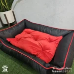 خرید جای خواب سگ و گربه جنس برزنتی رنگ قرمز از پت شاپ آنلاین حامی پت