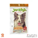 تشویقی مدادی سگ جرهای با طعم بیکن مرغ وزن 60 گرم