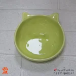 ظرف آب و غذا سگ و گربه بدون پایه طرح ساده - فسفری