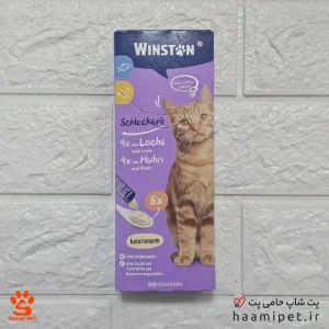 بستنی گربه وینستون با طعم مرغ و ماهی 8 عددی