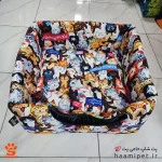 تشک سگ و گربه 3 حالته طرح گربه های رنگی