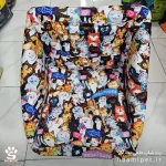 مبل سگ و گربه طرح گربه های رنگی