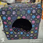 کلبه، تشک و مبل سگ و گربه 3 حالته طرح پنجه