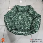 تشک سگ و گربه شش ضلعی طرح رنگ سبز