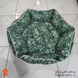 تشک سگ و گربه شش ضلعی طرح رنگ سبز
