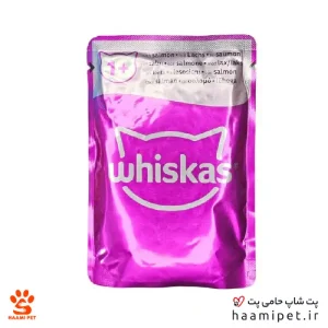 پوچ گربه ویسکاس با طعم سالمون در ژله 85 گرم