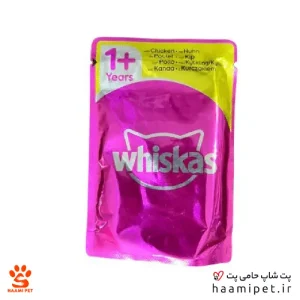 پوچ گربه ویسکاس با طعم مرغ در ژله 85 گرم