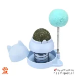 اسباب بازی گربه کت نیپ توپی قابل چرخش