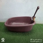 ظرف خاک کوچک گربه وارداتی مدل لگنی ساده