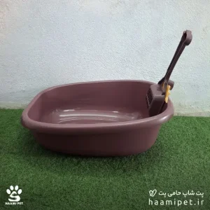 ظرف خاک کوچک گربه وارداتی مدل لگنی ساده