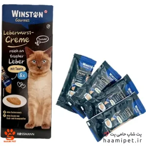 بستنی گربه وینستون گورمت طعم سوسیس جگر بسته 8 عددی