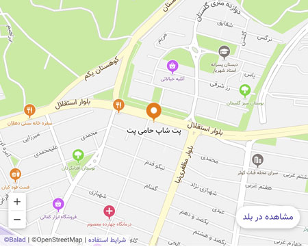 آدرس پت شاپ حامی پت