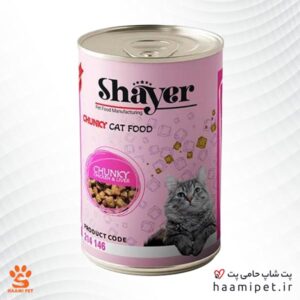 کنسرو گربه شایر چانکی طعم مرغ و جگر در سس وزن 400 گرم - پت شاپ حامی پت
