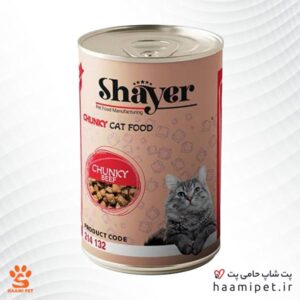 کنسرو گربه شایر چانکی طعم گوشت و سس گوشت وزن 400 گرم - پت شاپ حامی پت